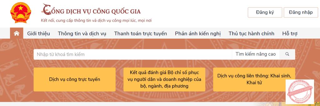 trang dich vụ công