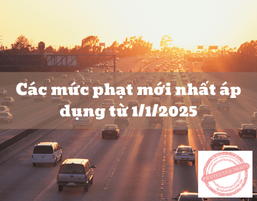 Các mức phạt mới nhất áp dụng từ 1/1/2025
